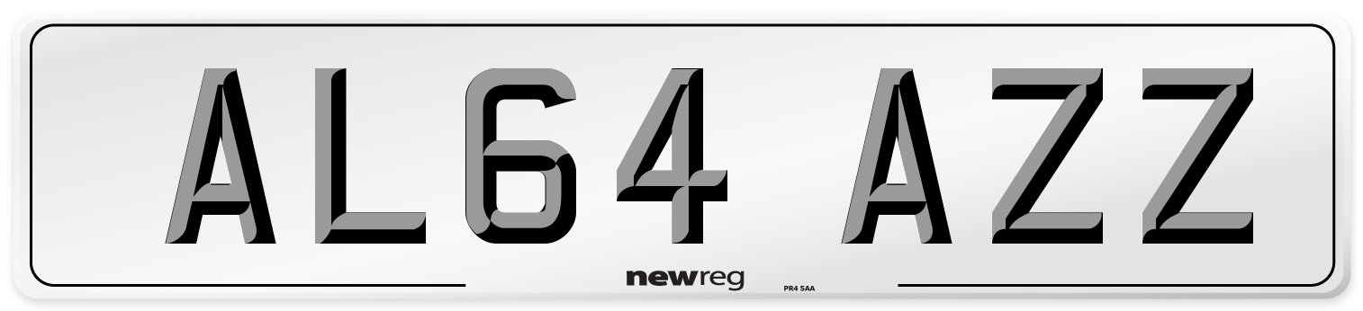 AL64 AZZ Number Plate from New Reg